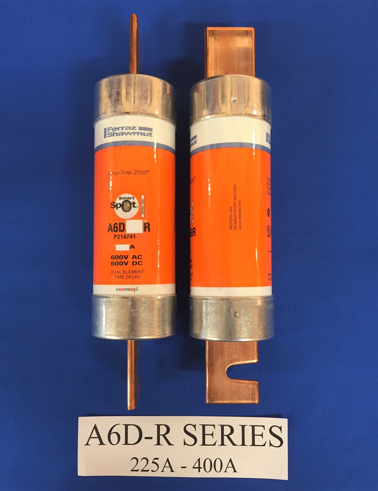600VAC/DC 30 Ampere 200kA AC/100kA DC 13/16 Diameter x 5 Length Mersen A6D-R Amp-Trap 2000 Time-Delay/Class RK1 Fuse with Visual Open Fuse Indicator