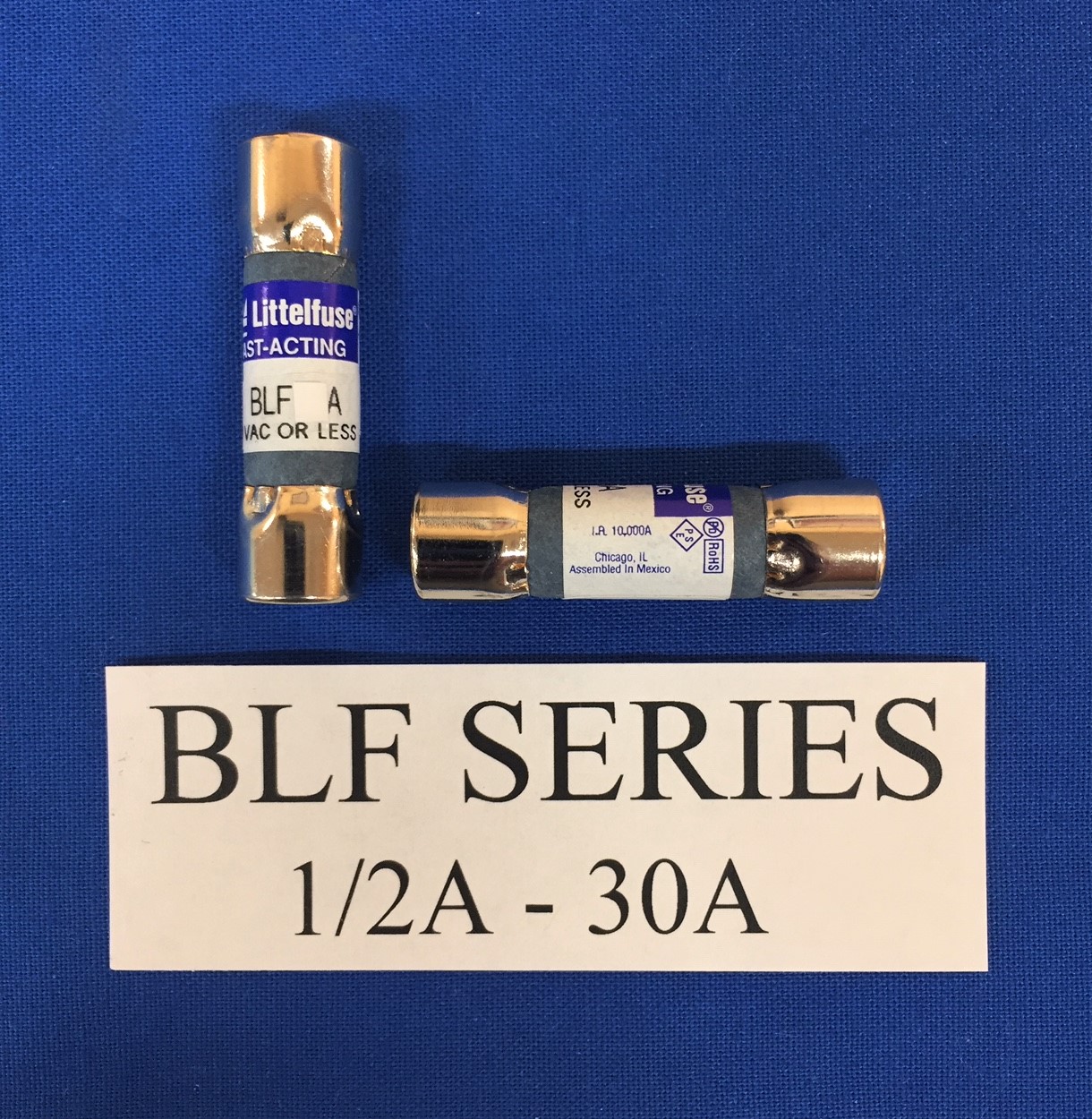 12A Littlelfuse BLF-12 or BLF012 12 Amp 250V Fast Acting Midget Fuse 
