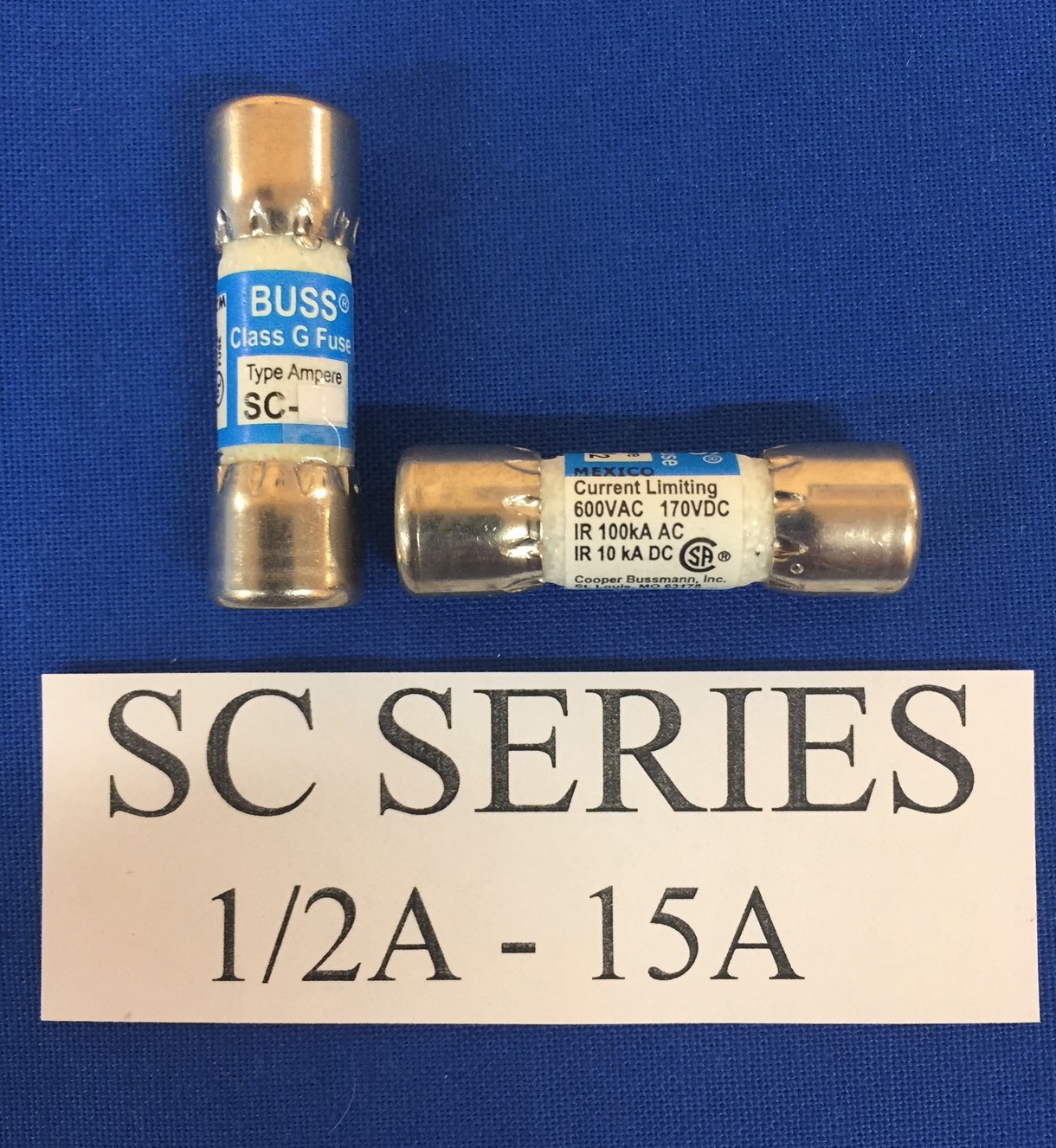thumbnail image 2 of Bussmann SC-15 Fuses - Pack Of 5 Basic Protection Current Limiting Fuses 2 of 11